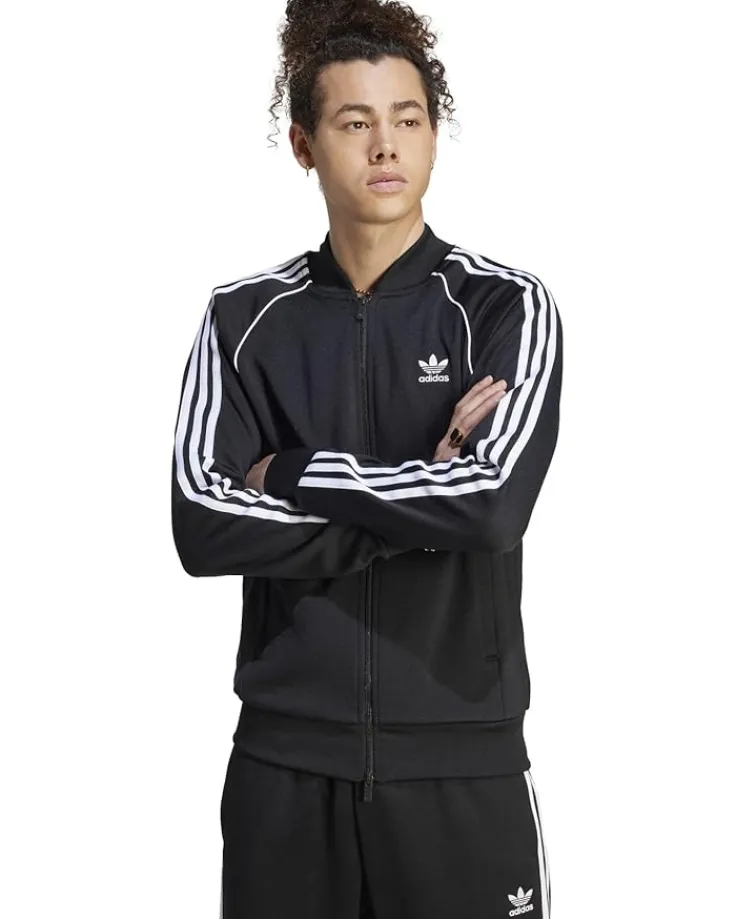 adicolor_classics_superst_0.webp adidas Originals Coats & Outerwear<Adicolor Classics Superstar Track Top in Primeblue Black/White