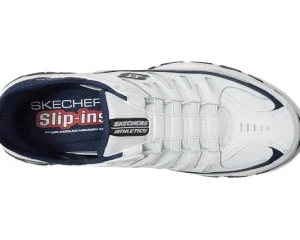 SKECHERS Adaptive<Afterburn M. Fit Grill Captain Hands Free Slip-Ins White/Navy