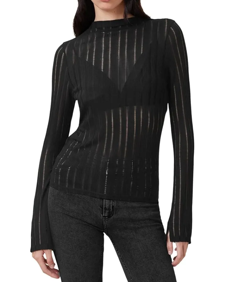 aki_long_sleeve_tee_0.webp AllSaints Shirts & Tops<Aki Long Sleeve Tee Black