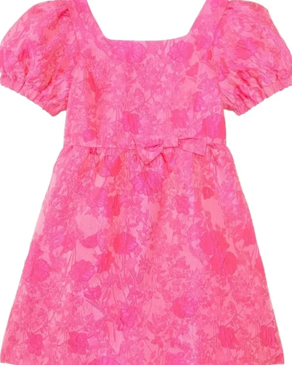 Lilly Pulitzer Kids Dresses<Alannah Dress (Toddler/Little Kids/Big Kids) Passion Fruit Pink Leaf An Impression Jacquard