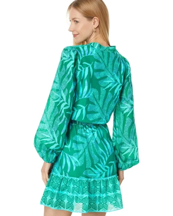 Lilly Pulitzer Dresses<Axton Dress Fiddle Leaf Green Its A Jungle Out There Engineered Woven Dress