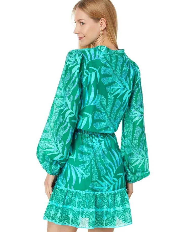 axton_dress_1.webp Lilly Pulitzer Dresses<Axton Dress Fiddle Leaf Green Its A Jungle Out There Engineered Woven Dress