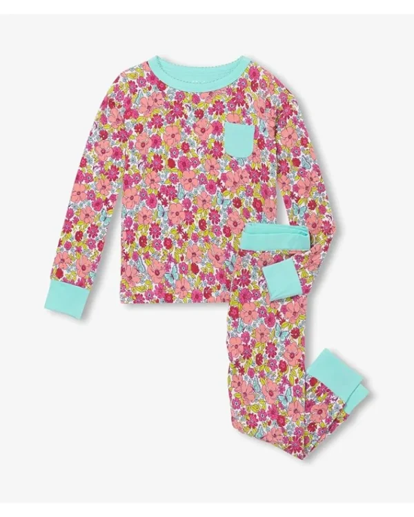 Hatley Kids Pajamas | Pajamas<Bamboo Pajama Set (Toddler/Little Kid/Big Kid) Groovy Flowers