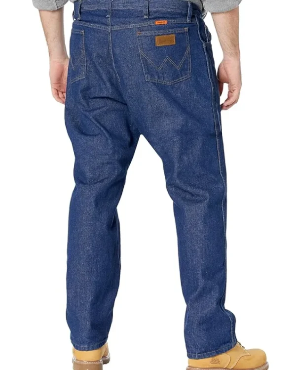 Wrangler Work & Duty Apparel | Big & Tall<Big & Tall Flame Resistant Lightweight Regular Fit Dark Denim