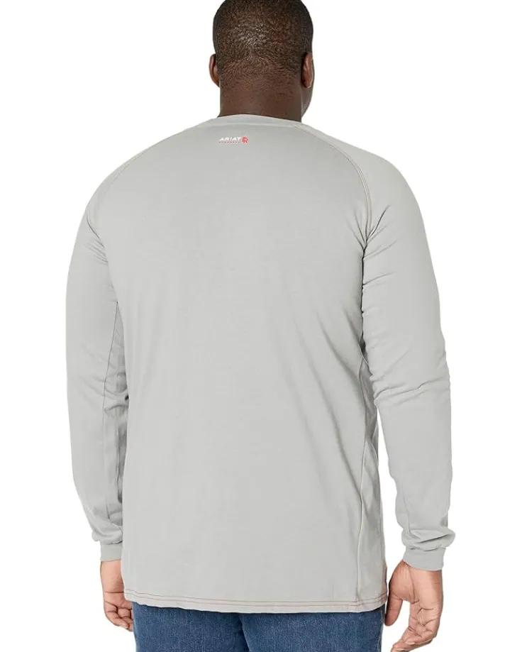 big_amp_tall_fr_work_crew_1.webp Ariat Big & Tall | Shirts & Tops<Big & Tall FR Work Crew T-Shirt Navy