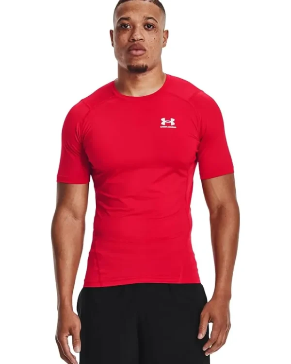 Under Armour Activewear | Shirts & Tops<Big & Tall HeatGear Armour Comp Short Sleeve Carbon Heather/Black
