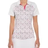Callaway Activewear<Birdie / Eagle Printed Short Sleeve Polo Brilliant White