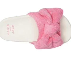 Janie and Jack Sandals<Bow Pool Slide (Toddler/Little Kid/Big Kid) Pink