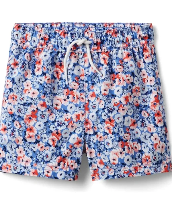 Janie and Jack Shorts<Boys Floral Swim Short (Toddler/Little Kid/Big Kid) Multicolor