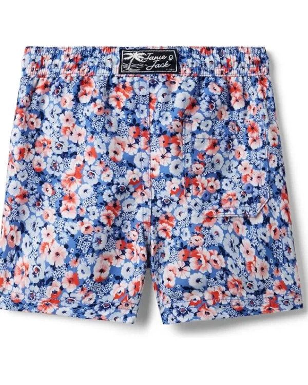 Janie and Jack Shorts<Boys Floral Swim Short (Toddler/Little Kid/Big Kid) Multicolor