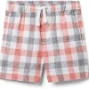 Janie and Jack Shorts<Boys Pull On Linen Short (Toddler/Little Kid/Big Kid) Multicolor 1