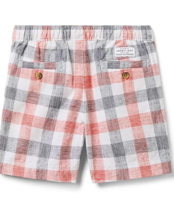 Janie and Jack Shorts<Boys Pull On Linen Short (Toddler/Little Kid/Big Kid) Multicolor 1