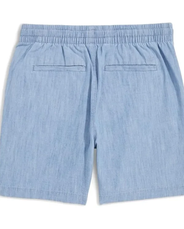 Vineyard Vines Kids Shorts<Boys Pull-On Chambray Shorts (Little Kid) Coastline