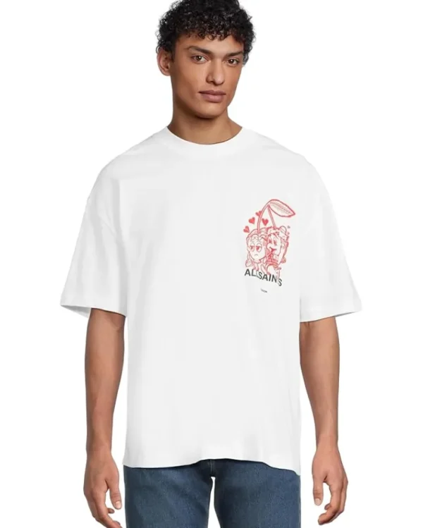 AllSaints Shirts & Tops<Breakup Short Sleeve Crew Optic White