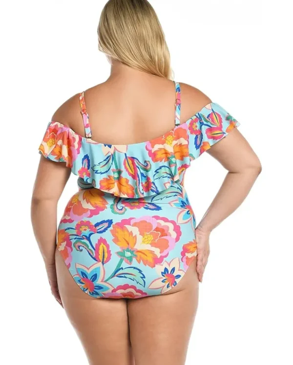 La Blanca Swimwear & Cover Ups<Breezy Beauty Off-the-Shoulder Ruffle Mio Multi