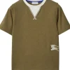 Burberry Kids Shirts & Tops<Cedar Check Box EKD T-Shirt (Toddler/Little Kid/Big Kid) Dark Khaki Green Melange