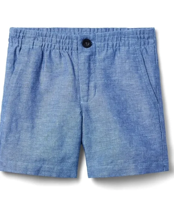 Janie and Jack Shorts<Chambray Pull On Shorts (Toddler/Little Kid/Big Kid) Blue