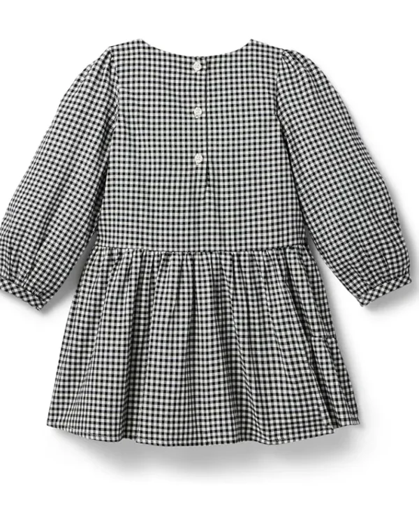 Janie and Jack Dresses<Check Dress (Toddler/Little Kid/Big Kid) Black