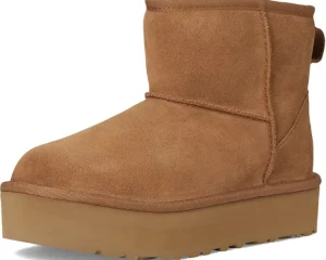 UGG Kids Boots<Classic Mini Platform (Little Kid/Big Kid) Chestnut