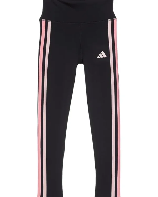 adidas Kids Pants<3 Color Stripe Legging (Toddler/Little Kid) Black w Pink