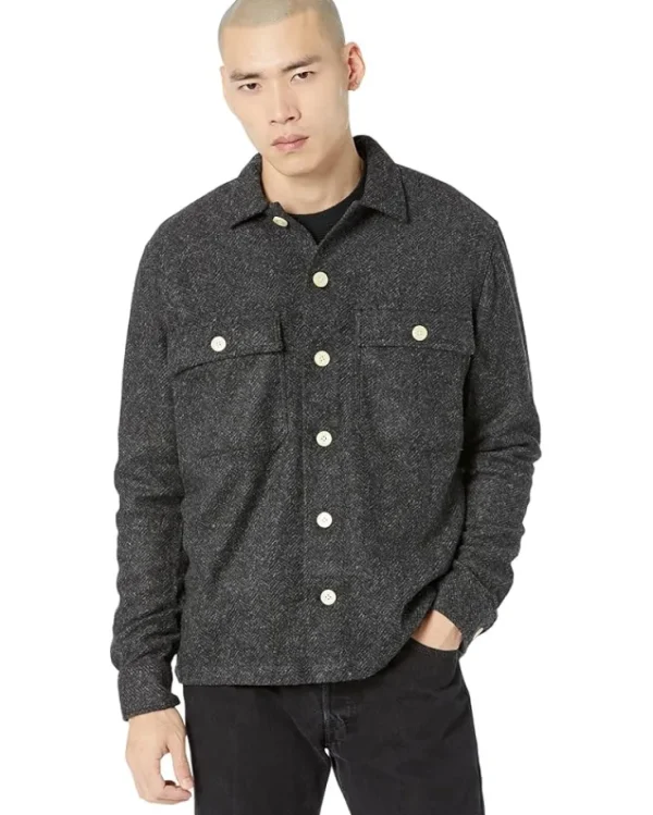 AllSaints Coats & Outerwear<Commodore Long Sleeve Shirt Charcoal