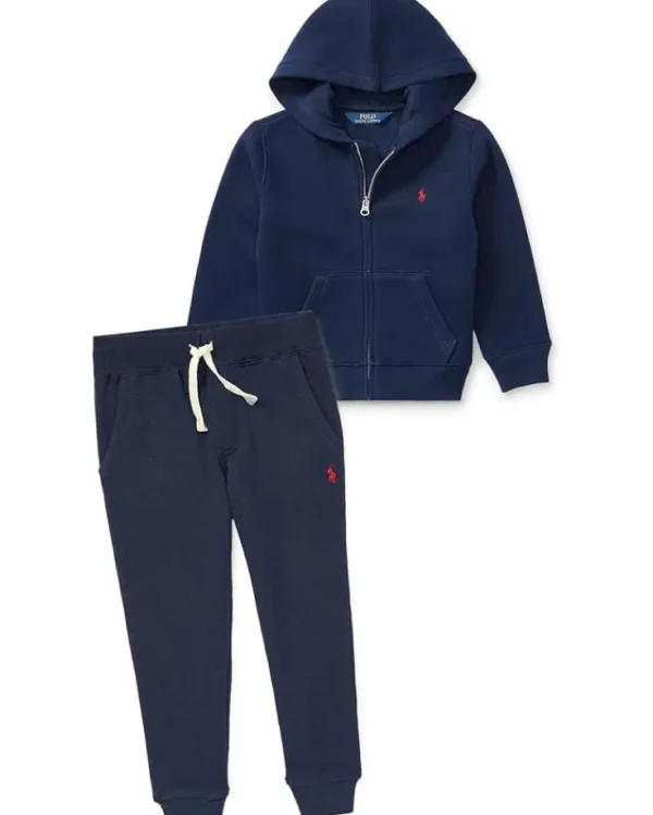 Polo Ralph Lauren Kids Pants<Cotton Blend Fleece Joggers (Little Kids) Cruise Navy