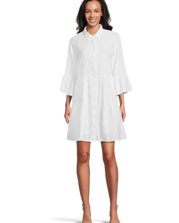 Tommy Bahama Dresses<Cotton Clip Tiered Shirt Dress White