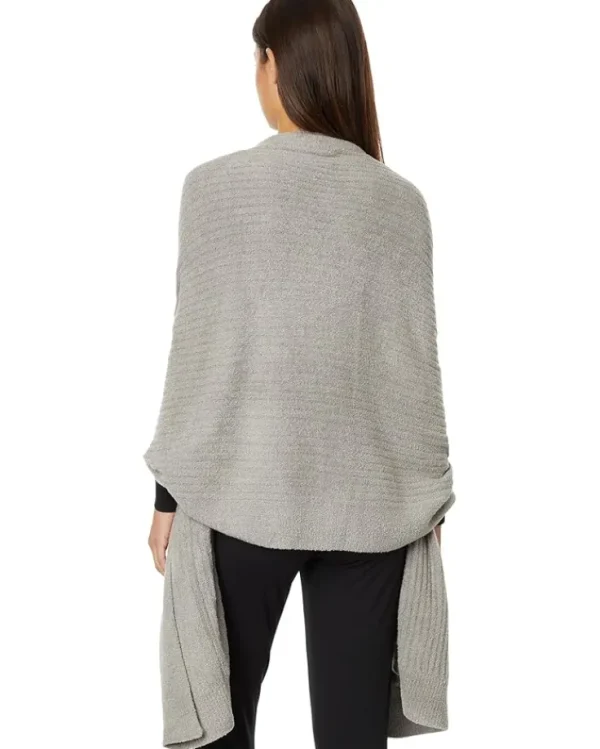Barefoot Dreams Scarves<CozyChic® Lite Heathered Travel Shawl Dove Gray
