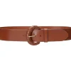 Lauren Ralph Lauren Belts<Crescent-Buckle Leather Wide Belt Lauren Tan