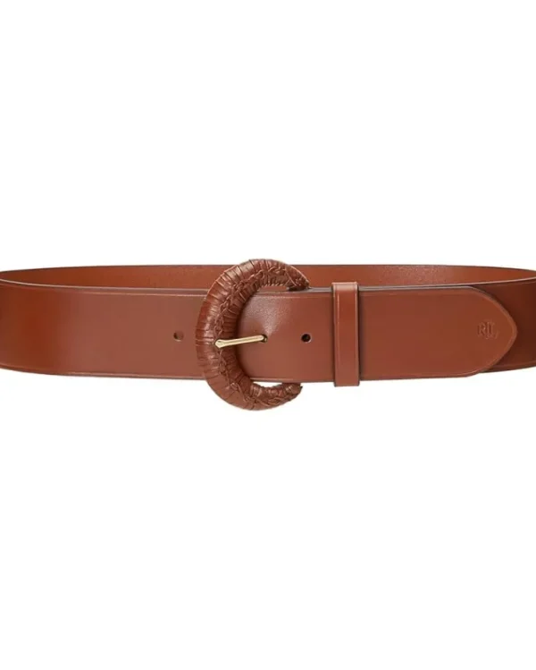 Lauren Ralph Lauren Belts<Crescent-Buckle Leather Wide Belt Lauren Tan