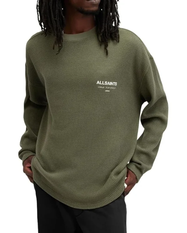 AllSaints Hoodies & Sweatshirts<Crypt Long Sleeve Crew Fleur Green