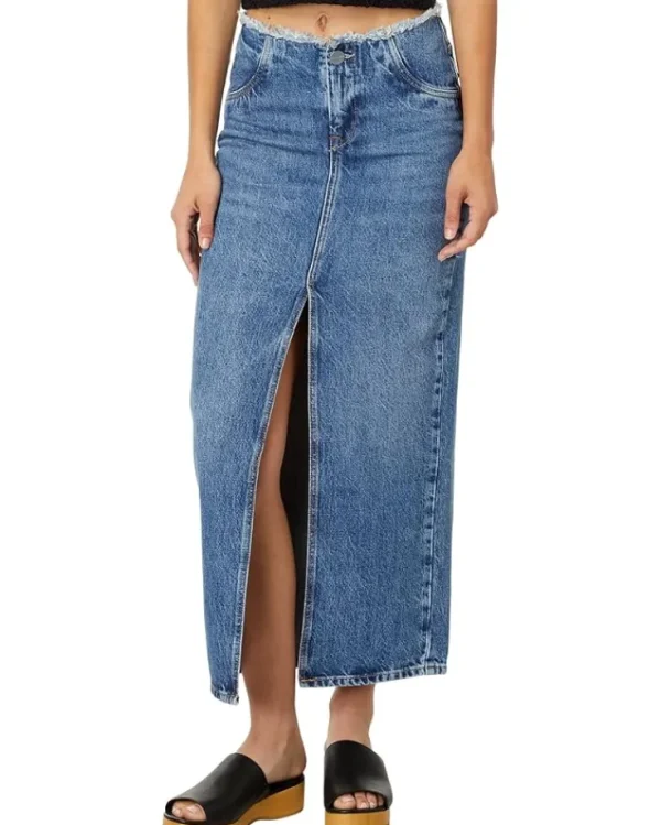AllSaints Skirts<Cyra Maxi Skirt Mid Indigo