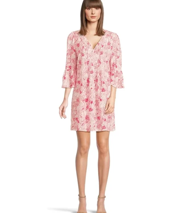 Lilly Pulitzer Dresses<Danika 3/4 Sleeve Tunic Dress Raspberry Rouge Animal Magnetism
