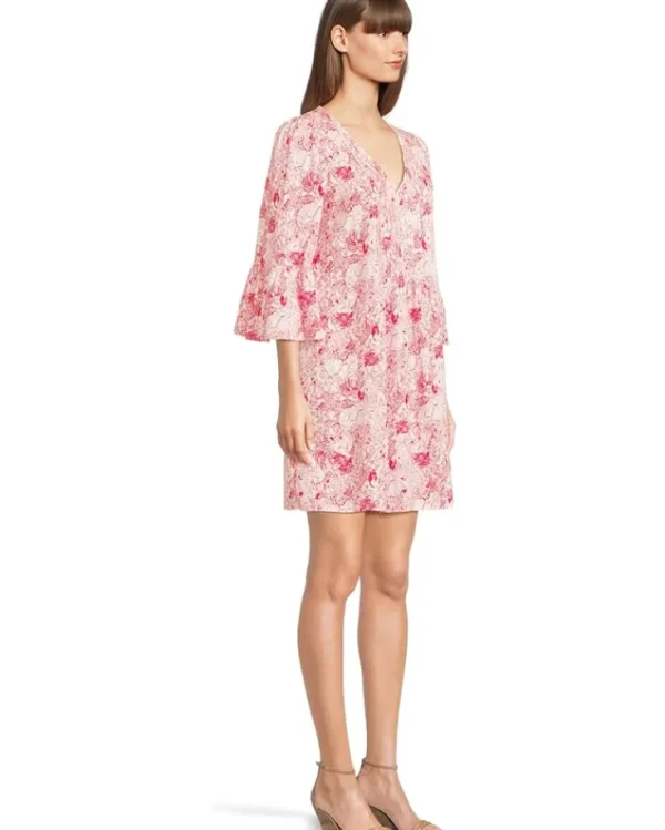 Lilly Pulitzer Dresses<Danika 3/4 Sleeve Tunic Dress Raspberry Rouge Animal Magnetism