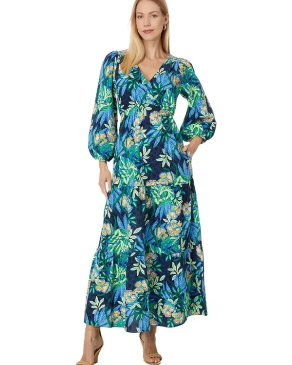 Lilly Pulitzer Dresses<Deacon 3/4 Sleeve V-Neck Multi The Hottest Spot