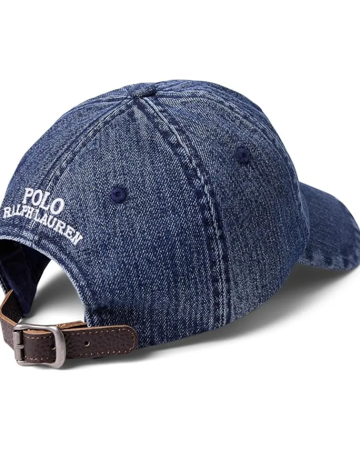 denim_ball_cap_1.webp Polo Ralph Lauren Hats<Denim Ball Cap Medium Wash