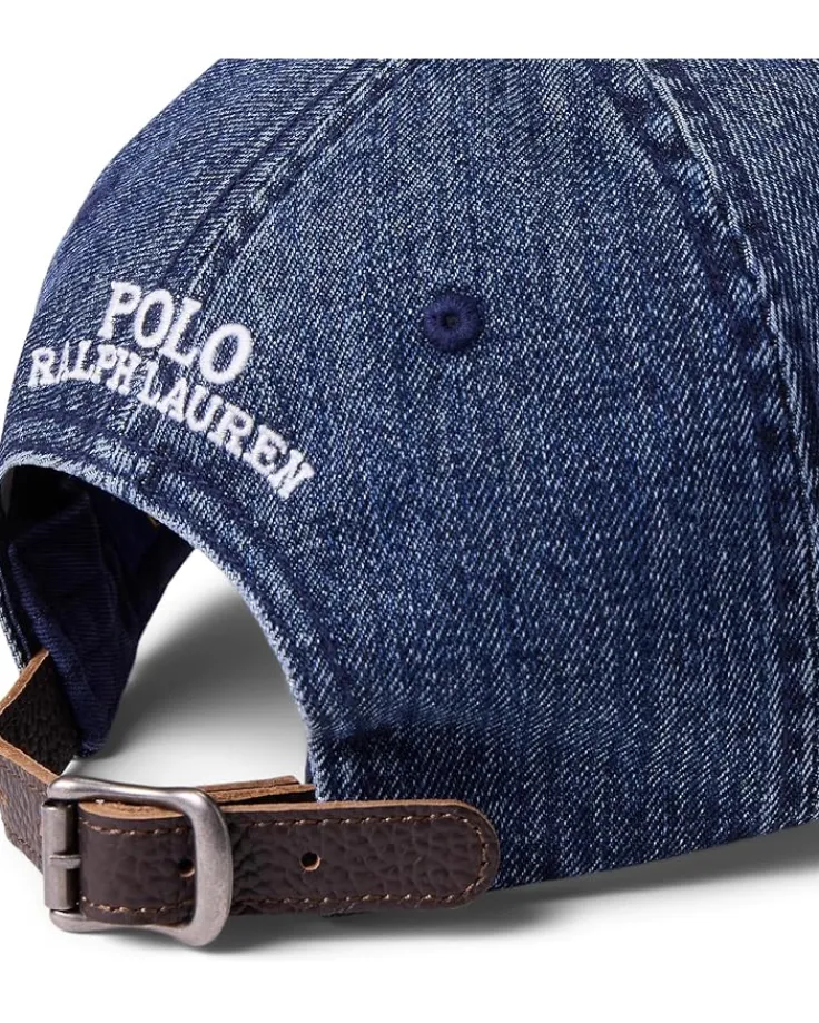 denim_ball_cap_2.webp Polo Ralph Lauren Hats<Denim Ball Cap Medium Wash