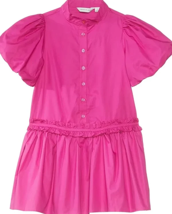 Janie and Jack Dresses<Drop Waist Dress (Toddler/Little Kids/Big Kids) Pink