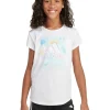 adidas Kids Shirts & Tops<Essential Tee S24(Big Kid) White/Lt Blue