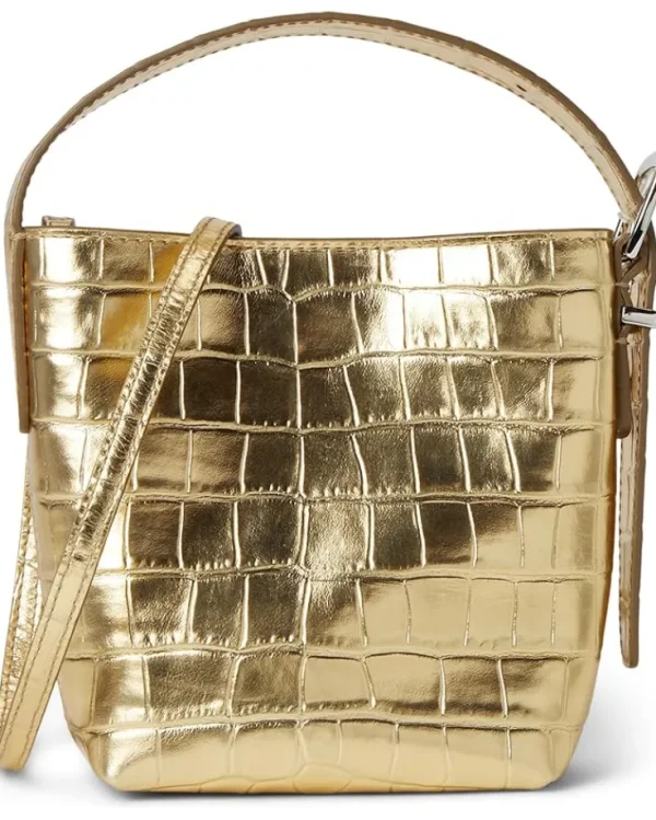 Madewell Backpacks<Essentials Micro Bucket Metallic Croc Gold Metallic