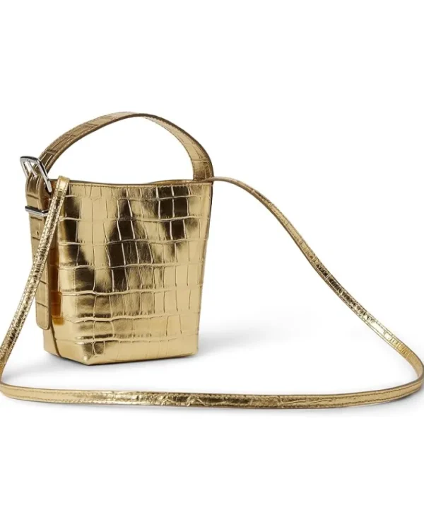 Madewell Backpacks<Essentials Micro Bucket Metallic Croc Gold Metallic