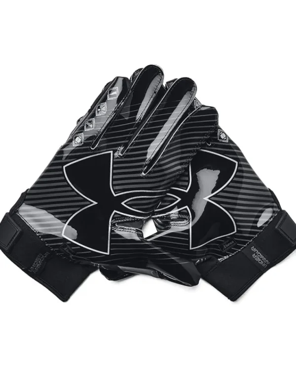 Under Armour Gloves<F9 Nitro Football Gloves Black/Castlerock/Metallic Silver