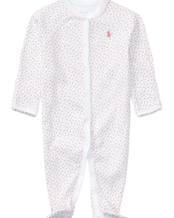 Polo Ralph Lauren Kids Pajamas<Floral Cotton Coverall (Infant) White Multi Floral/White