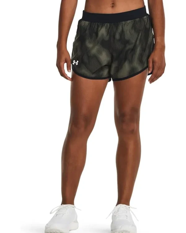 Under Armour Activewear | Shorts<Fly By 2.0 Printed Shorts Black/Marine OD Green/Reflective