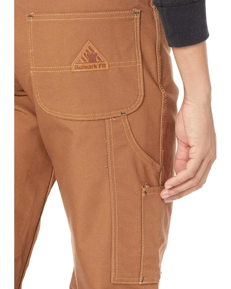 fr_comfortouch_dungaree_p_2.webp Bulwark FR Work & Duty Apparel<FR ComforTouch Dungaree Pants Brown Duck