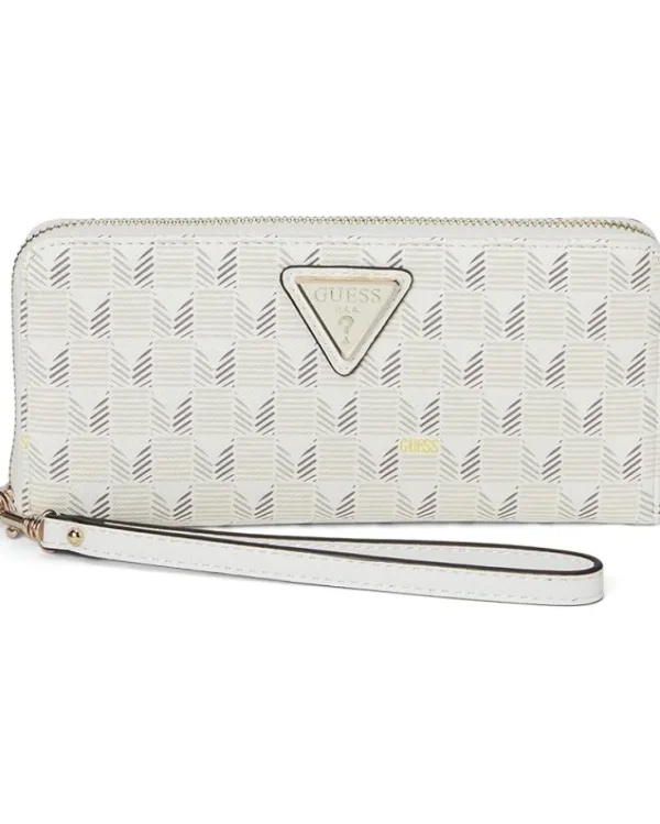 GUESS Wallets<G Wave Large Zip Around Wallet Black Logo