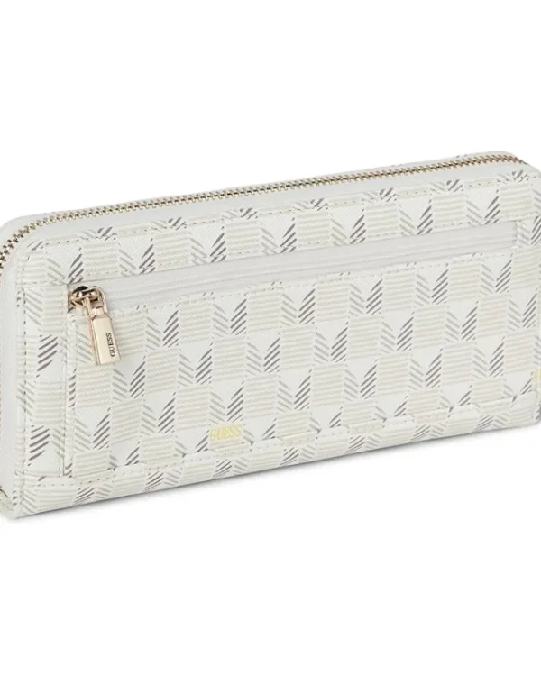GUESS Wallets<G Wave Large Zip Around Wallet Black Logo
