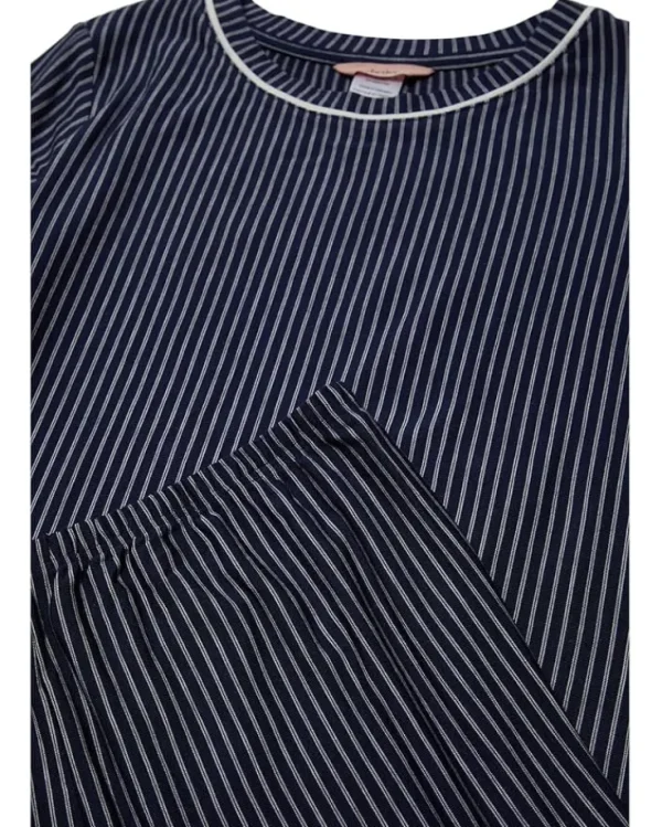 Eberjey Pajamas | Pajamas<Gisele Printed - The Night Time Set (Little Kids/Big Kids) Duo Stripe True Navy/Ivory