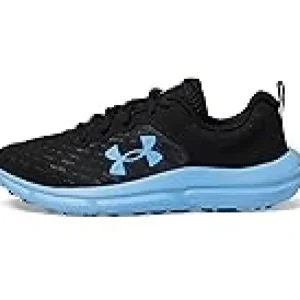 Under Armour Kids Sneakers<Grade School Assert 10 (Big Kid) Black/Horizon Blue/Horizon Blue