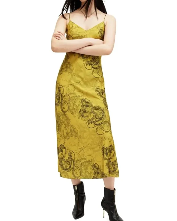 AllSaints Dresses<Hadley Dress Helena Gold Yellow